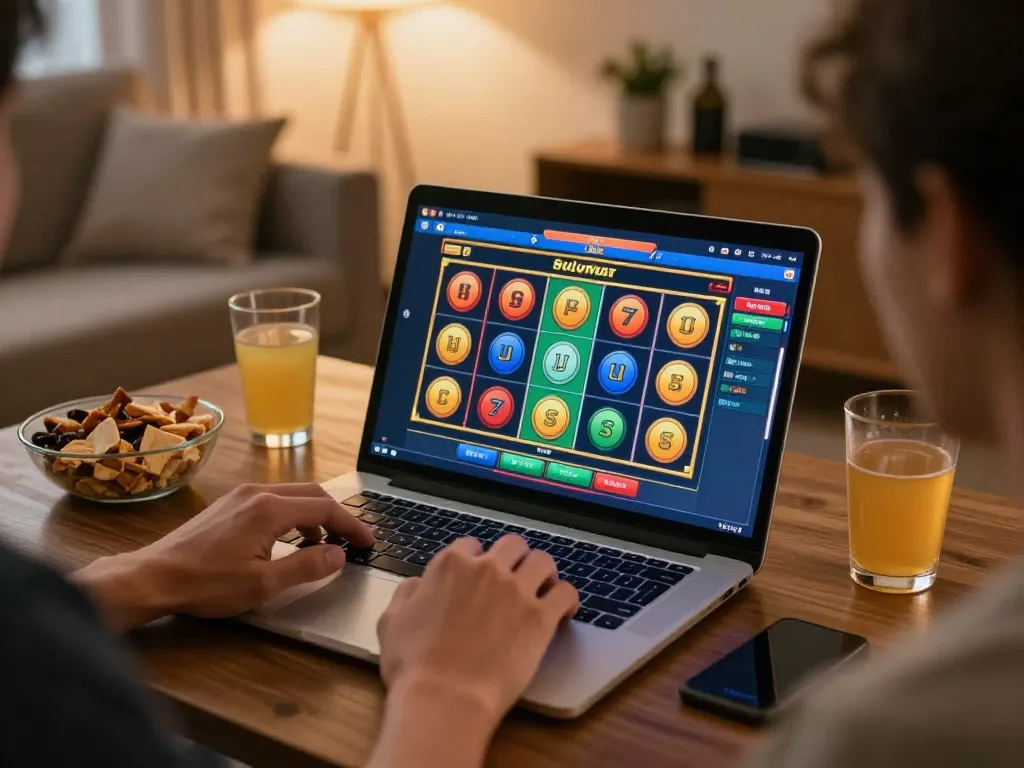 Pemain merasakan sensasi slot online di Bintangmpo, menampilkan grafik permainan yang cerah dan gameplay yang mendalam.