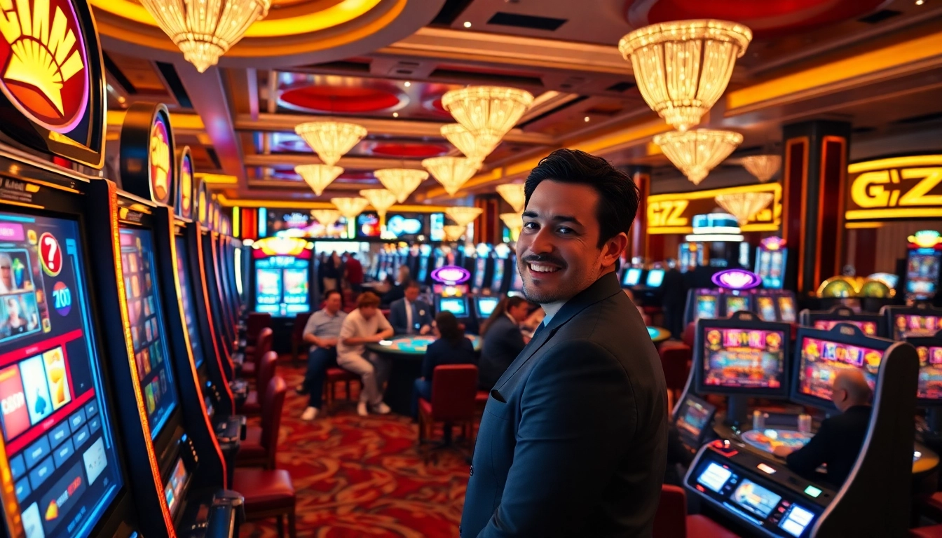 Experience the excitement of Non gamstop Casino Uk, showcasing a lively gaming atmosphere with winning moments.