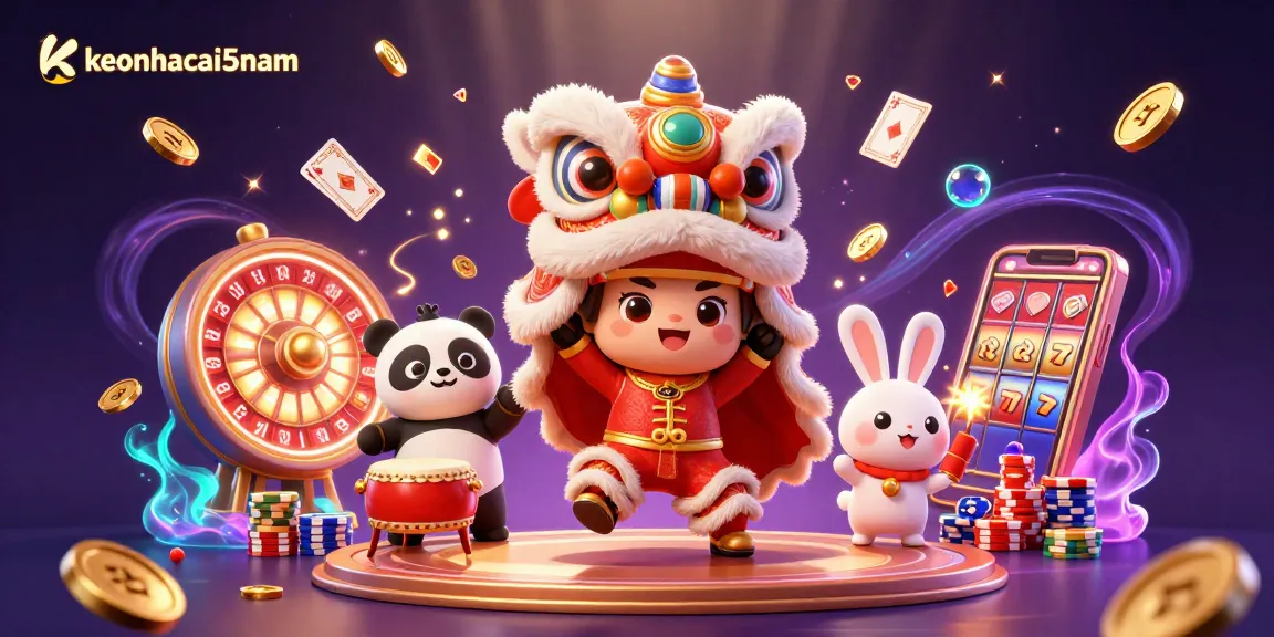 Experience thrilling moments with keonhacai5nam in a vibrant 3D casino celebration.