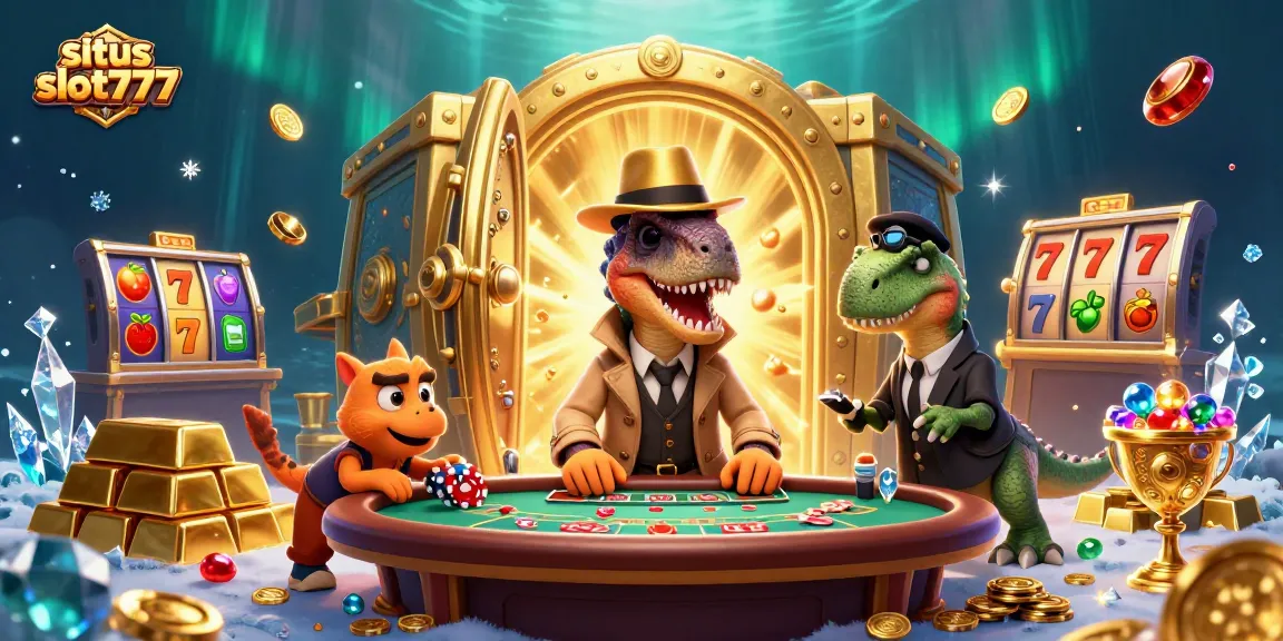 Memenangkan jackpot di situs slot777 dengan velociraptor yang mencolok di meja blackjack.
