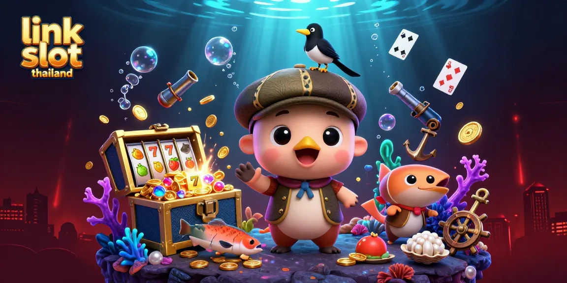Play vibrant slots with link slot thailand's exciting 3D characters in a captivating casino scene.
