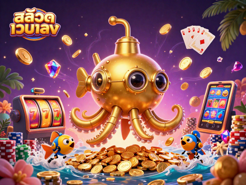 Play vibrant slot games in เว็บสล็อตเว็บตรง, featuring dazzling gold coins and lucky sevens.