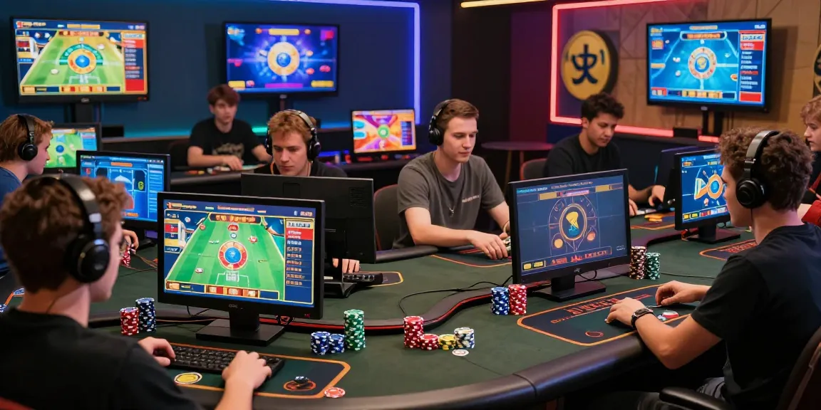 Engaging scene of players at https://xx88.se.net/ enjoying immersive casino games and sports betting in a vibrant, modern online gaming setting.