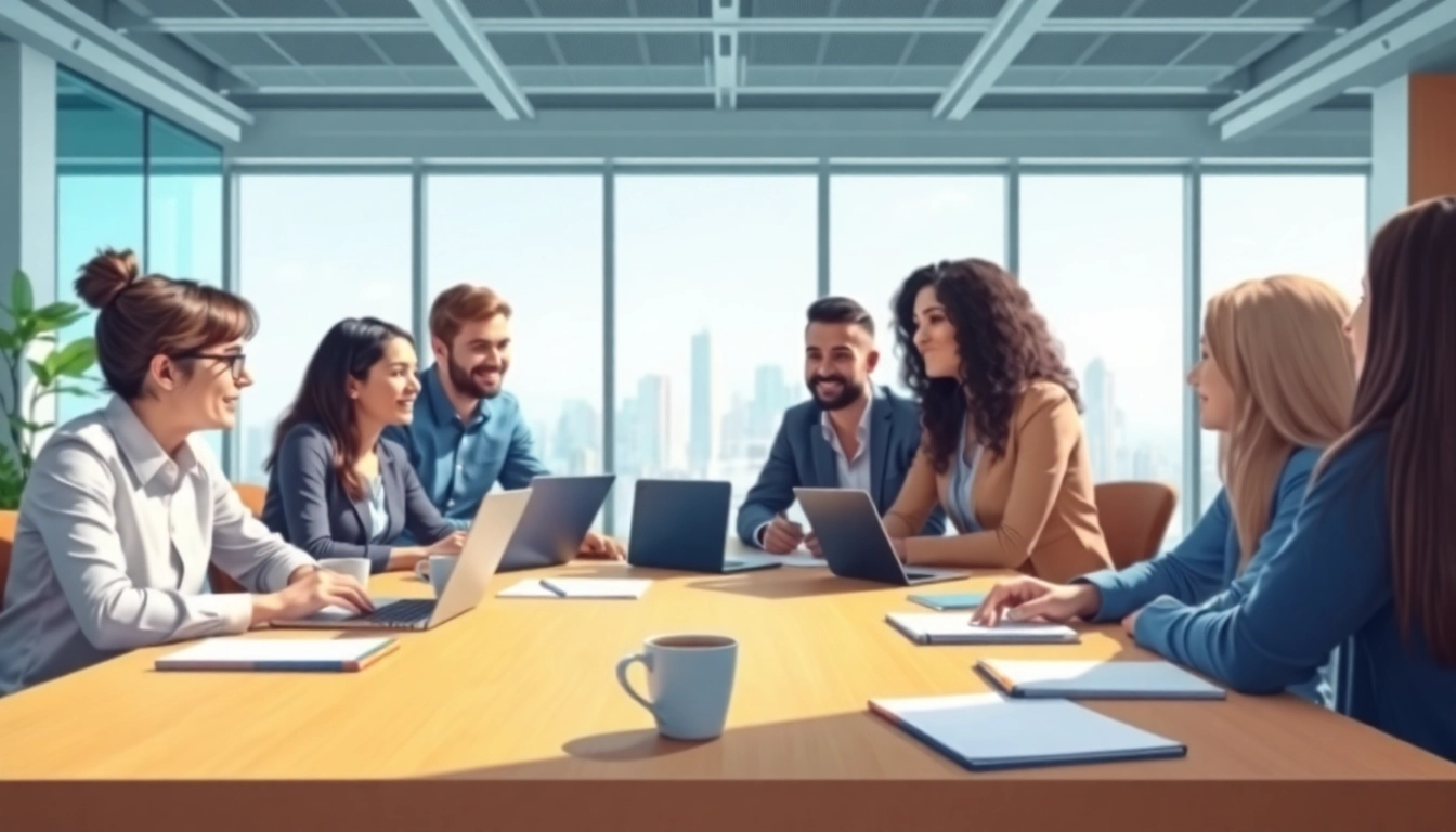 Die Website https://alvionz.de/ zeigt professionelle Teamarbeit in einem modernen Büro.