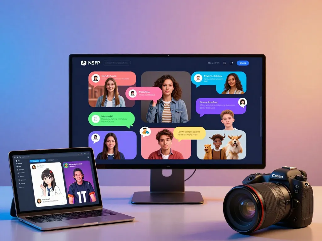 Engaging NSFW AI chat platform with diverse avatars and vibrant interactions.