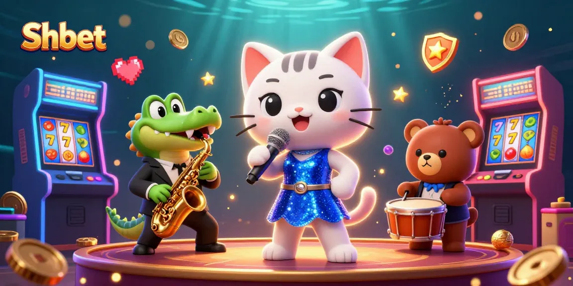 Engage with Sh bet's colorful casino scene featuring animated characters and gaming elements, fostering excitement in gambling.