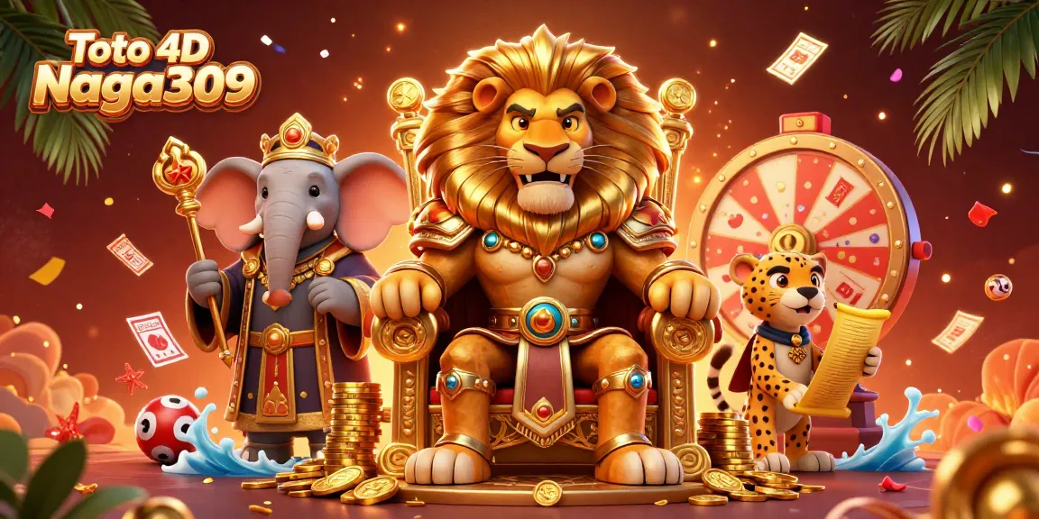 Toto 4D Naga309 captures the excitement of lottery gameplay with dynamic characters and vibrant elements
