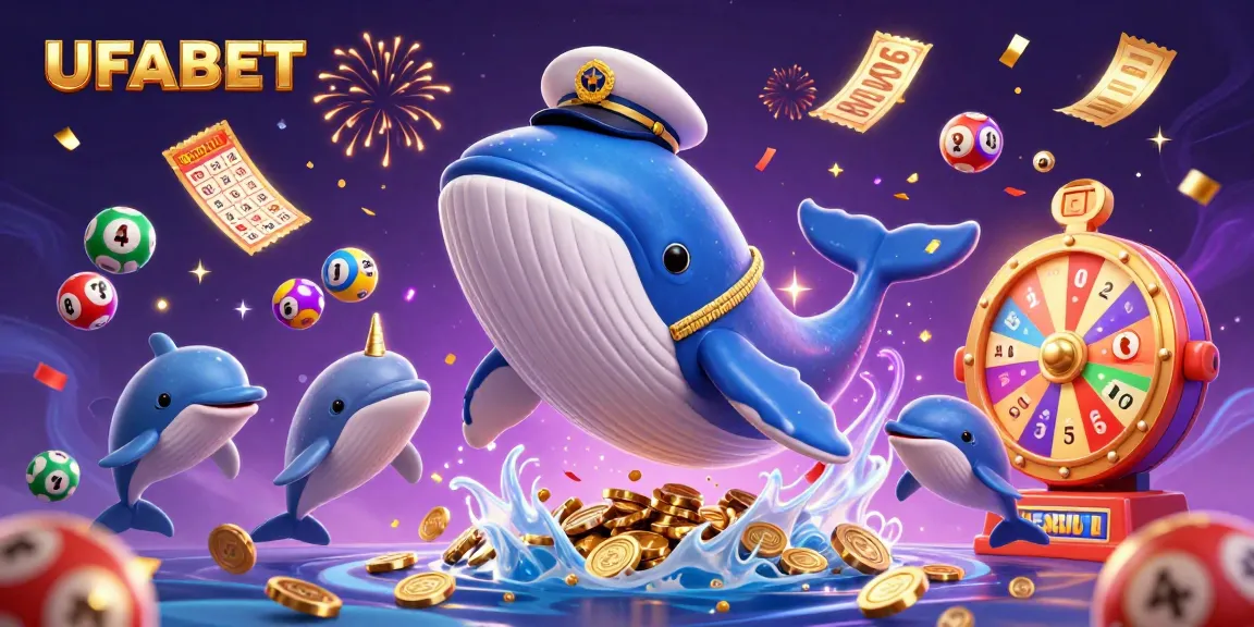 Experience the excitement of UFABET with a vibrant casino scene showcasing thrilling games and characters.