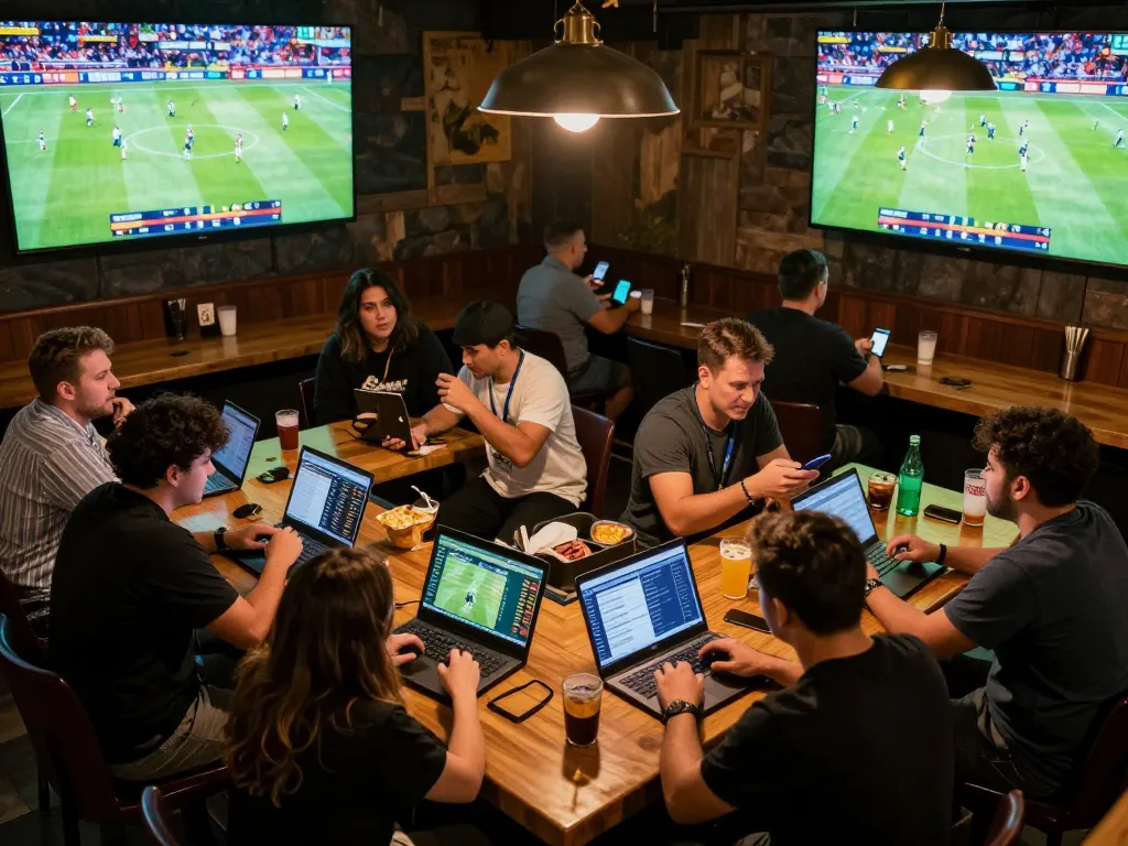 Place bets at 3win com during thrilling sports events at a lively bar