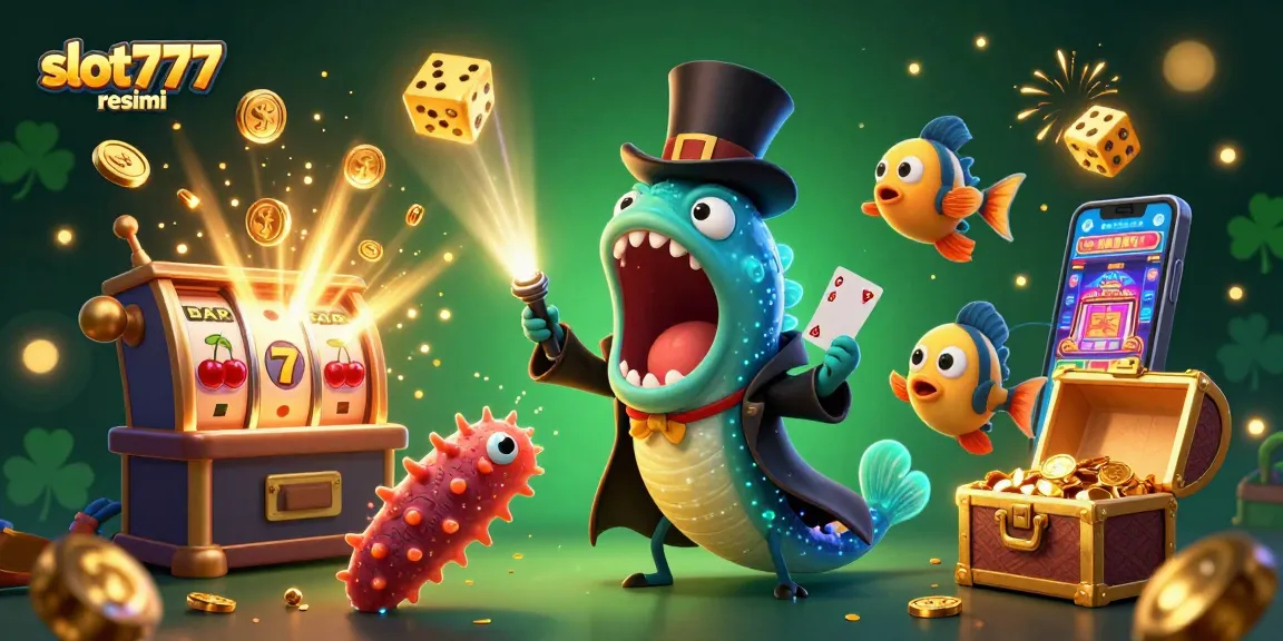 Experience thrilling wins with slot777 resmi, where a bioluminescent eel performs magic tricks amidst dynamic jackpot elements.