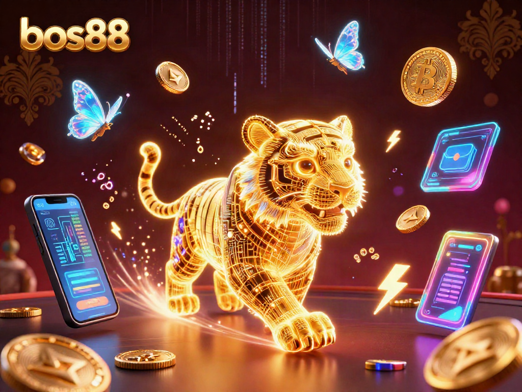 Jelajahi bos88 dengan slot dan simbol keberuntungan dalam suasana kasino digital