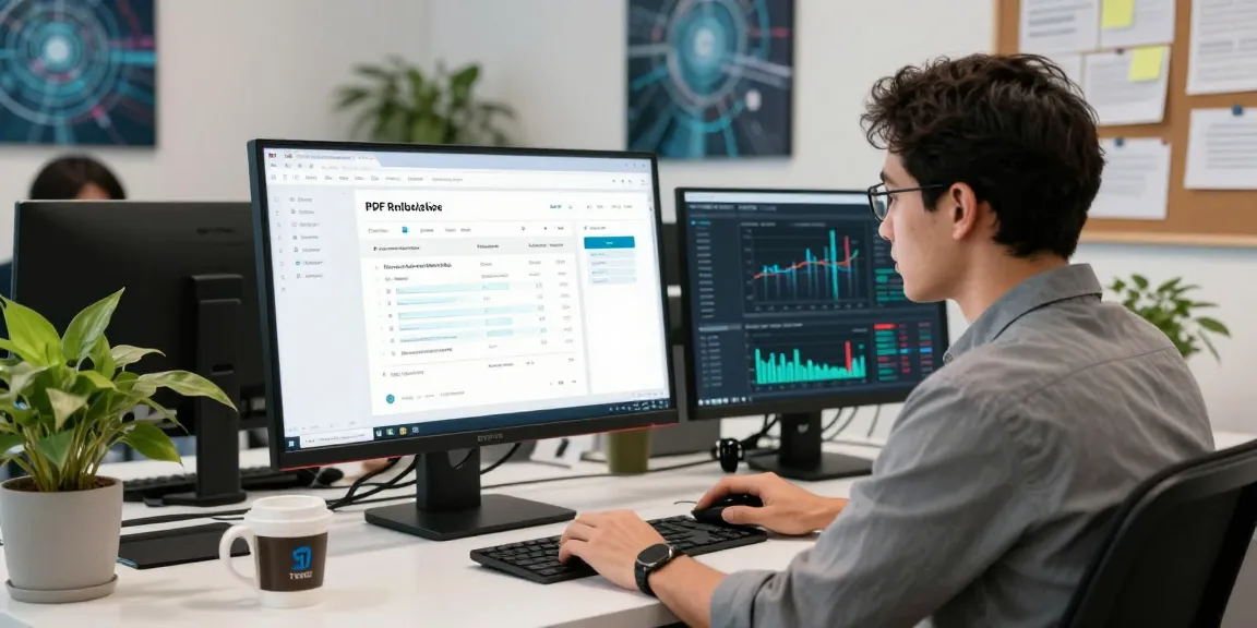 Detect fake invoice using advanced AI technology to ensure document integrity at a modern workspace.