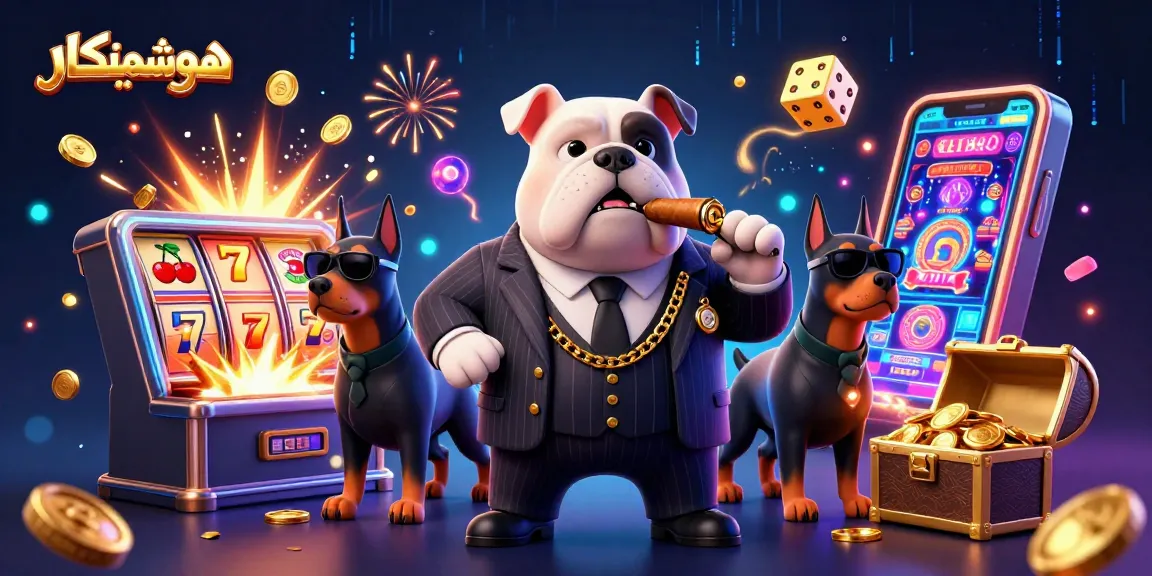 Experience thrilling action at هوشمندکار with a captivating cartoon mafia scene, showcasing stars of gaming.