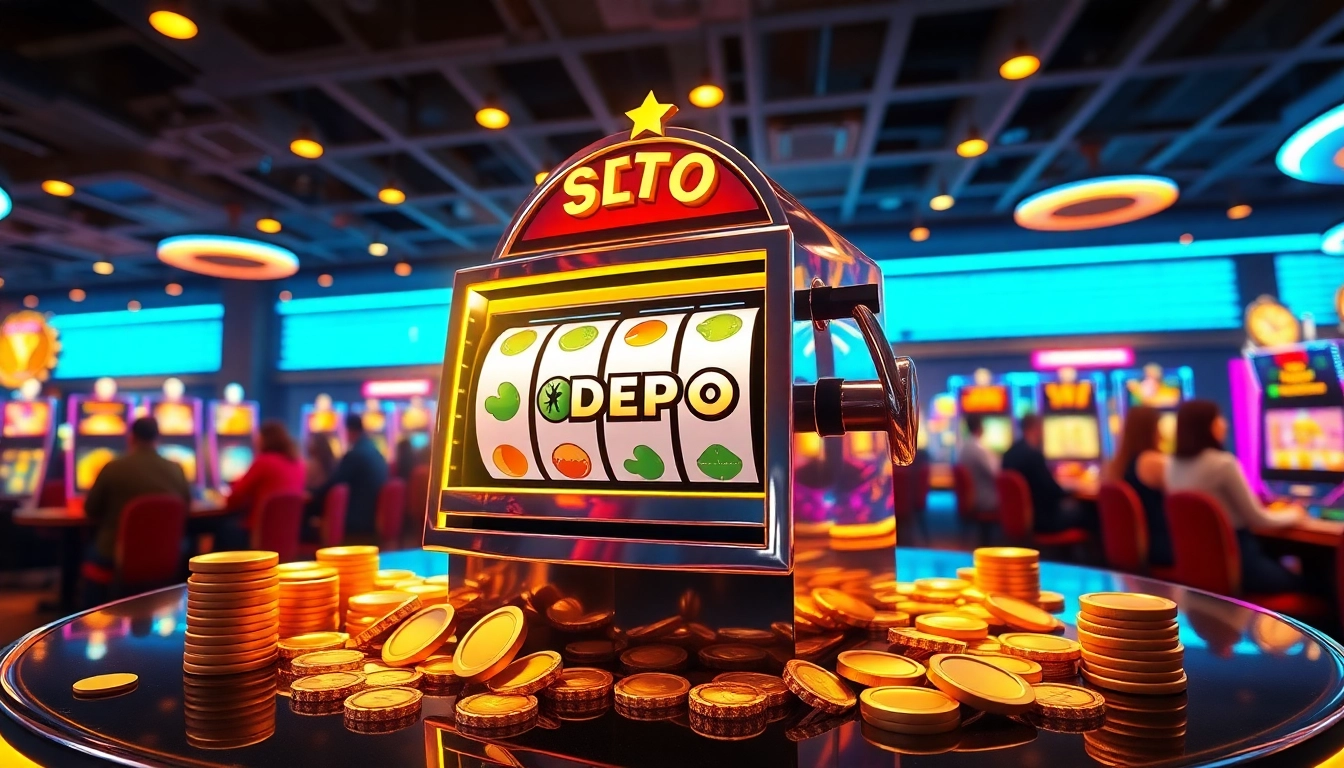 Menangkan Slot Depo 5000 dengan mesin kasino yang kaya akan warna dan suasana.