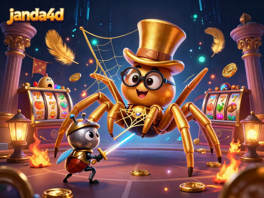 Menggali peluang menang besar dengan Janda4D di kasino online, tampil dengan makhluk fantastis dan suasana memukau.