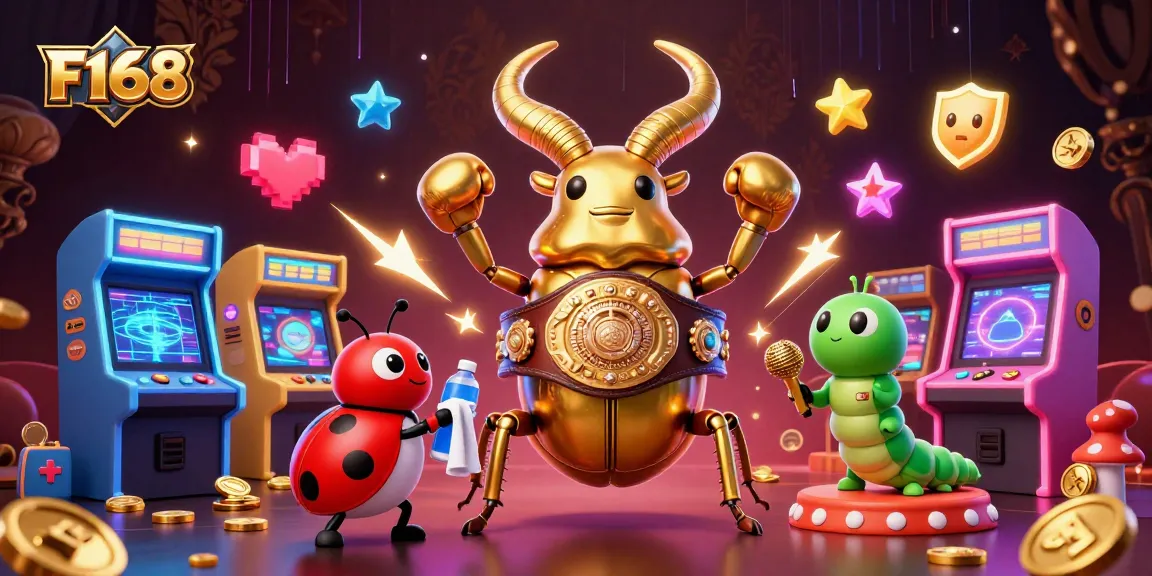 Engage your skills at F168 with a vibrant casino-themed boxing match illustration featuring unique characters.