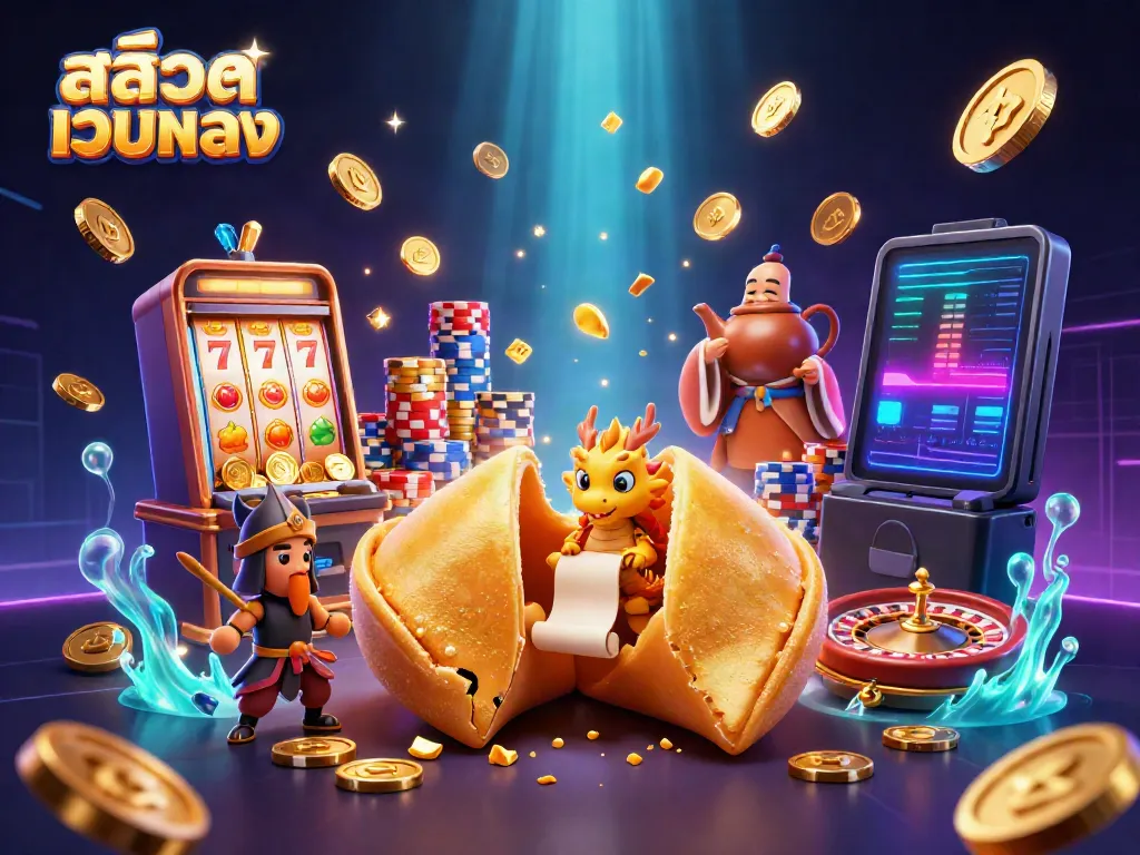 Explore สล็อตเว็บตรง with golden fortune elements and vibrant casino visuals for an exciting experience.