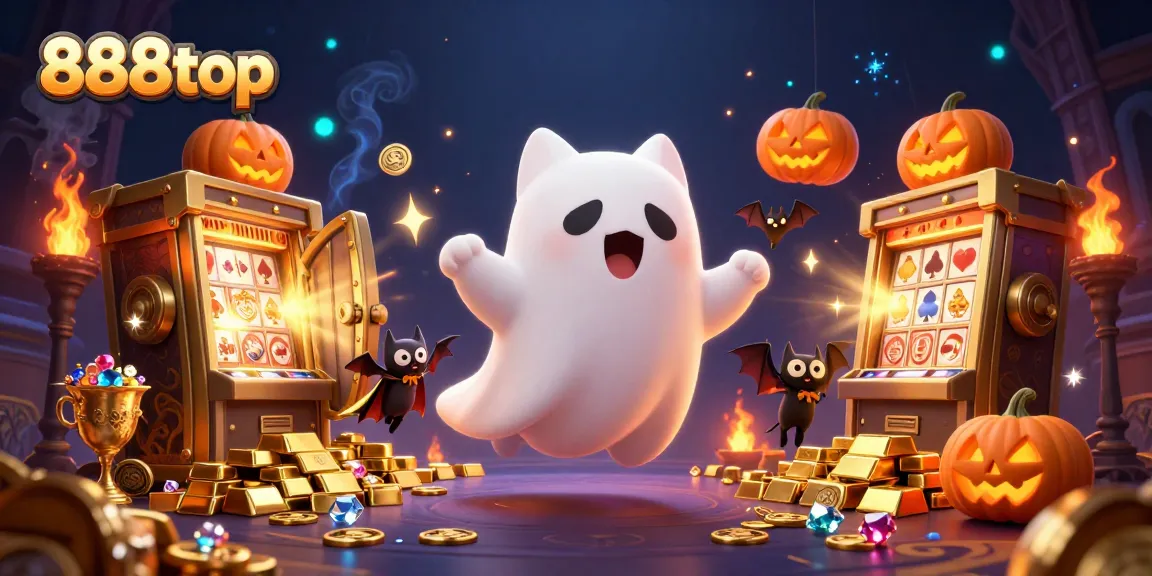 Experience thrilling gameplay at 888top, where the ghost cat and treasure await in this vibrant casino.