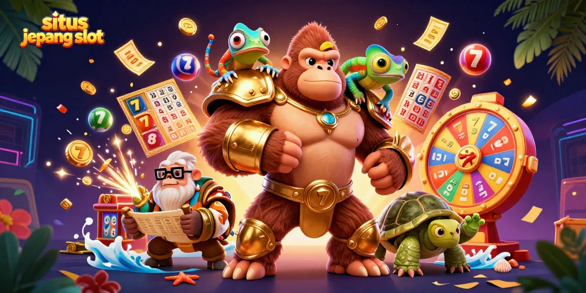 Engaging action scene illustrating situs jepang slot with vibrant slot reels and dynamic elements.