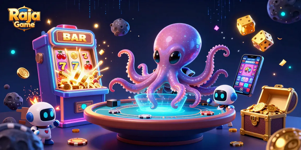 Engage in thrilling games on Raja Game with an exciting 3D scene filled with casino action.