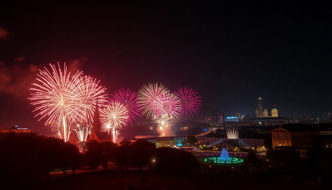 Enjoy breathtaking manchester fireworks mesmerizing the night sky.