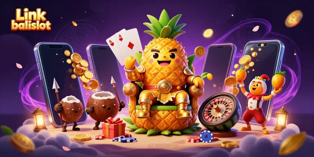 Experience the thrill of the Link balislot game with vivid characters and casino elements.