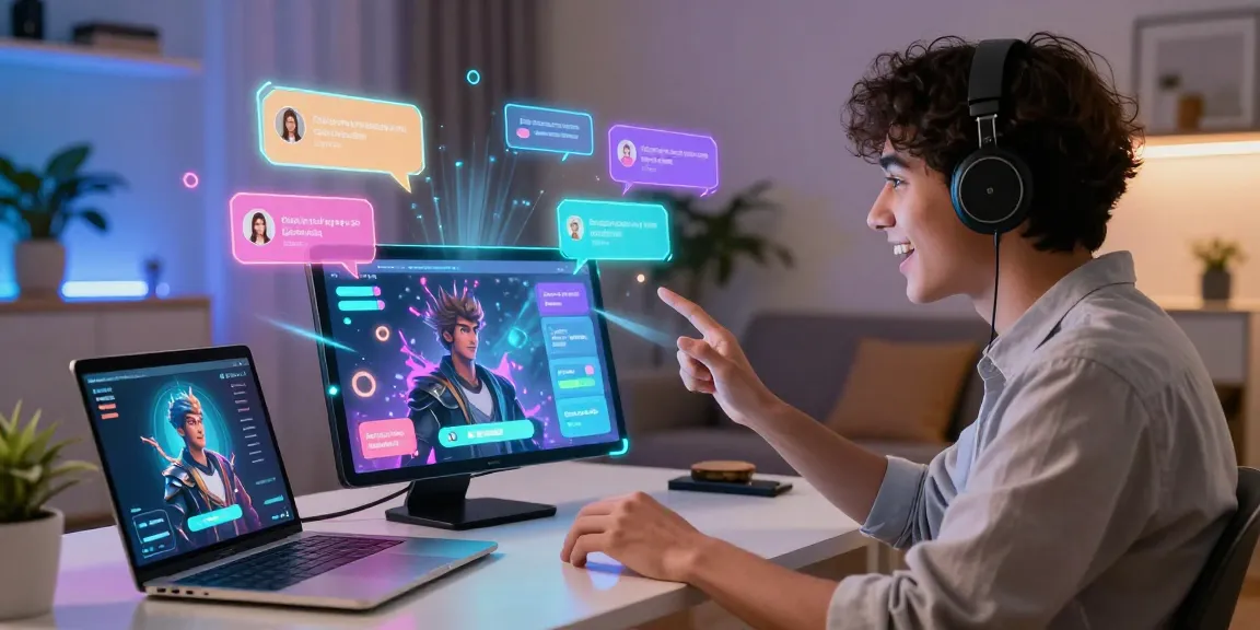Engaging with CrushonAI in a vibrant digital landscape, featuring user interaction with AI characters.